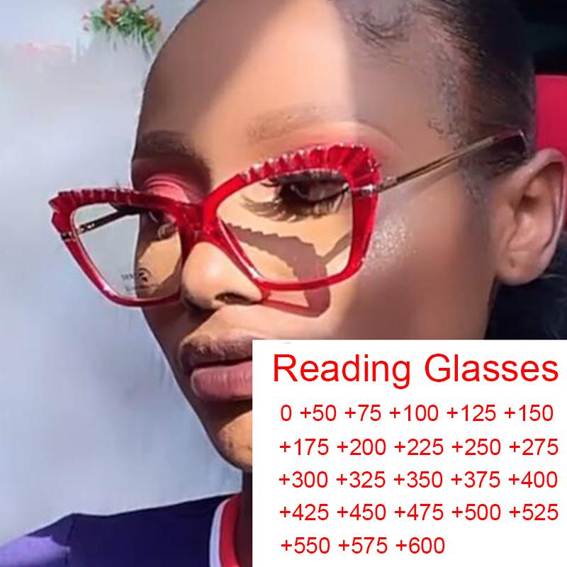 

Cat Eye Anti Blue Light Reading Glasses Women Elegant Presbyopic Computer Eyeglasses Frame Sunglasses Anti Glare Reading Glasses