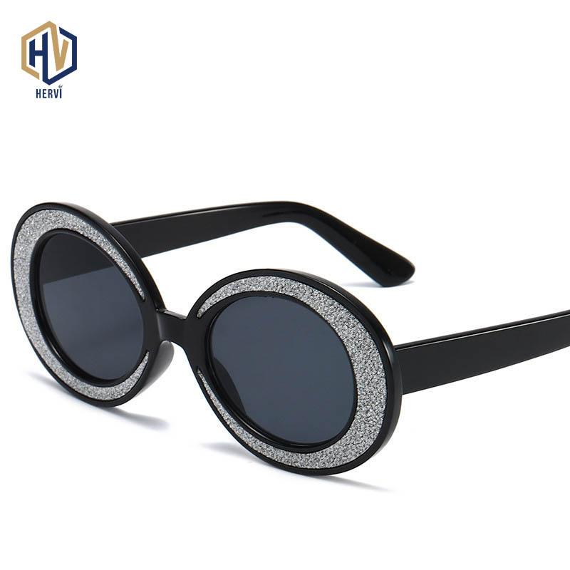 

Round lens Fashion Street Shot Sunglasses Men Women Same Paragraph Sun Glasses Retro Dazzling Comfortable Nose Pad Eyewear