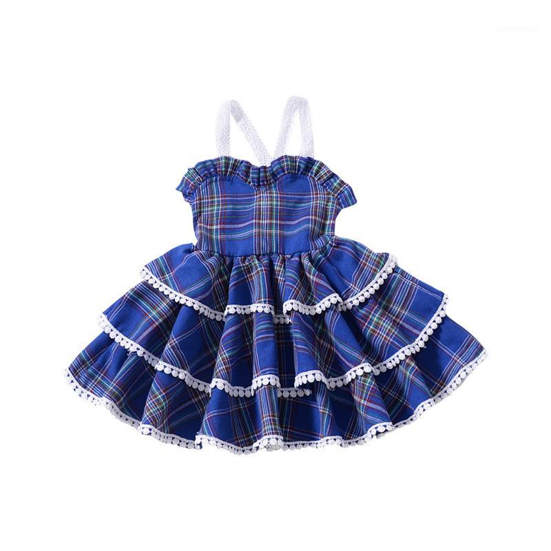 

Girls Lace Suspender Lattice Tutu Princess Dress Little Girl Birthday Present Multi-layer Cake Dress Kids Christmas Clothing1, H948-blue