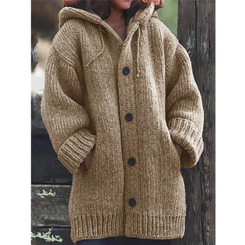 

2021 New Women' Jacket Autumn And Winter Mid-length Solid Color Buttons Cotton And Linen Ladies Casual Jacket Wm*, Black