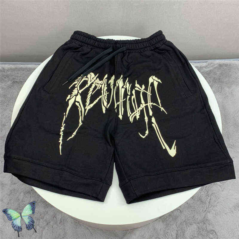 

Revenge Shorts Men Women High Quality Lightning Print Revenge Short Pants AA220302