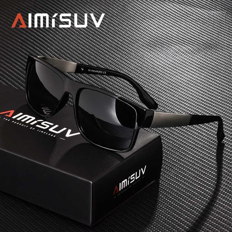 

AIMISUV Brand Design Sunglasses Men Square Frame Driving UV400 Polarized Sunglasses Vintage AMS'8191