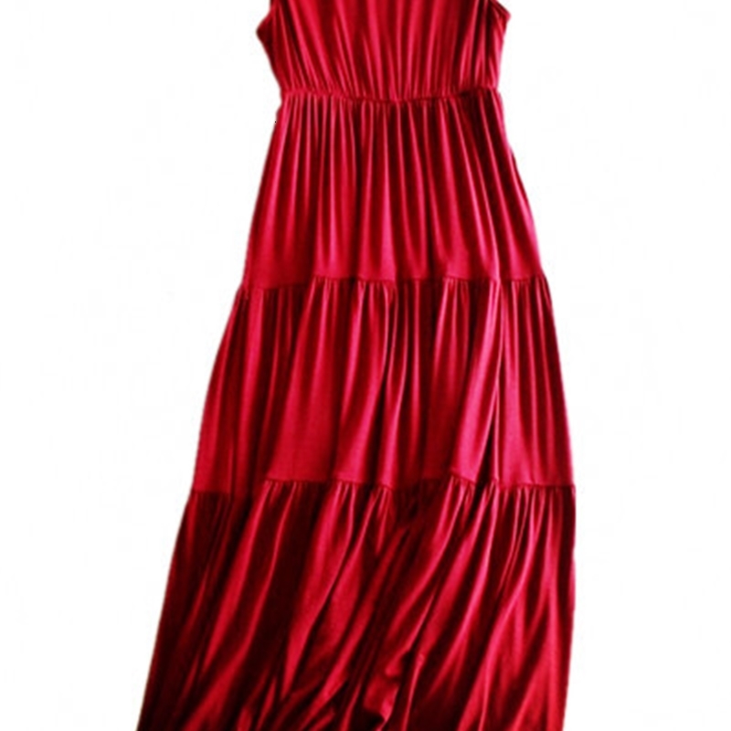 

2021 New Women Summer Brand Modal Sleeveless Long Boho Style Sun High Waist Robe Femme Plus Size Casual C1h5, Black