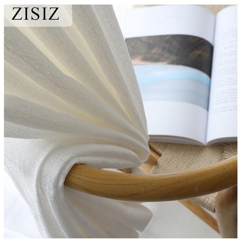

Solid White Thick Tulle Curtains For Living Room Bedroom Sheer Curtains Modern Voile Decorative Window Treatments Customized