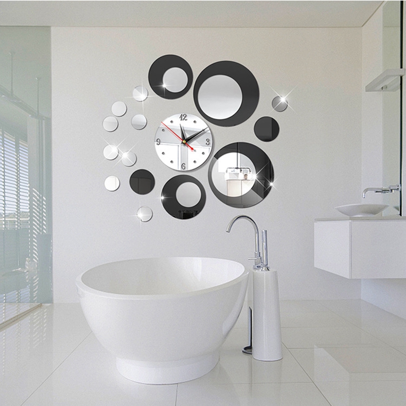 

Fashion Acrylic Wall Clock DIY Mirror Wall Clock Art Acrylic 3D Mirror Sticker Home Office Decor Unique Gift