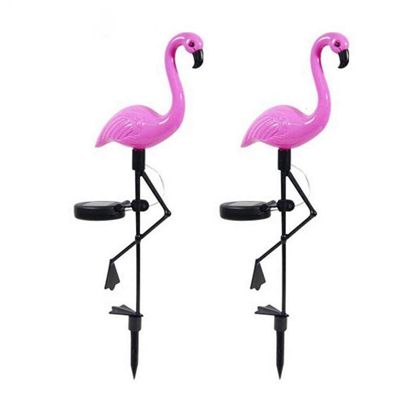 

2021 New Flamingo Movido a Energia Lmpada Gramado Solar Luzes Decorao De Luz Caminho Para Jogo Decorativo Do Jardim Ao Ar Bchz