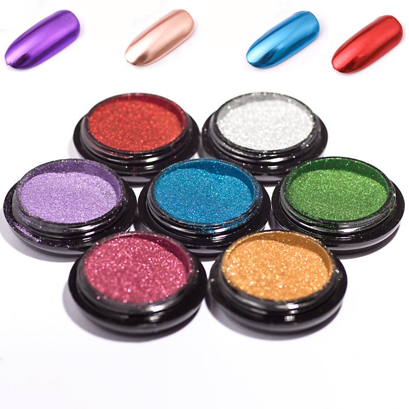 

New Super Shine Nail Glitter Mirror Titanium Powder Rose Gold Silver Metallic Manicure Nail Art Chrome Dust Pigment Decoration