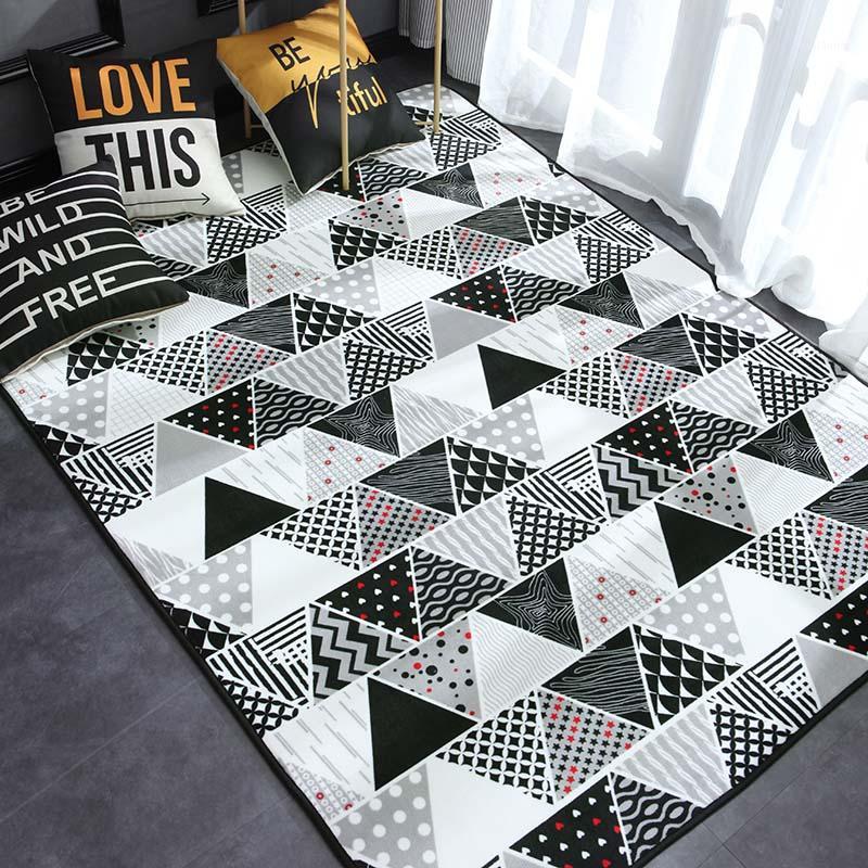 

Carpet Area Rugs For Home Living Room Bedroom Kids Room Plush Anti-Slip Geometric Printing Mat Home Decoration tapis salon1, Color 3