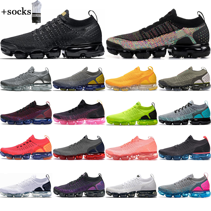 

with free sock 2021Running Shoes good quality Men Women Trainer sports Sneakers 2.0 Triple Black WHITE CNY Gunsmoke Crimson Pulse pink, #4 volt 36-45