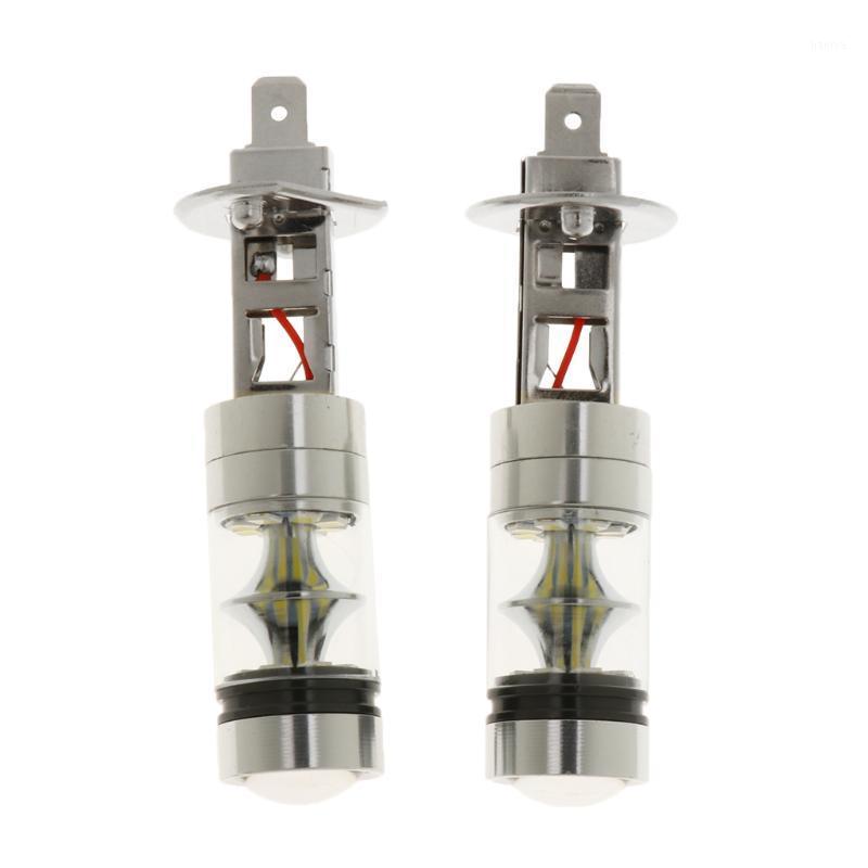 

2X H1 10000K 100W LED 20SMD Projector Fog Driving DRL Light Bulbs White1, As pic