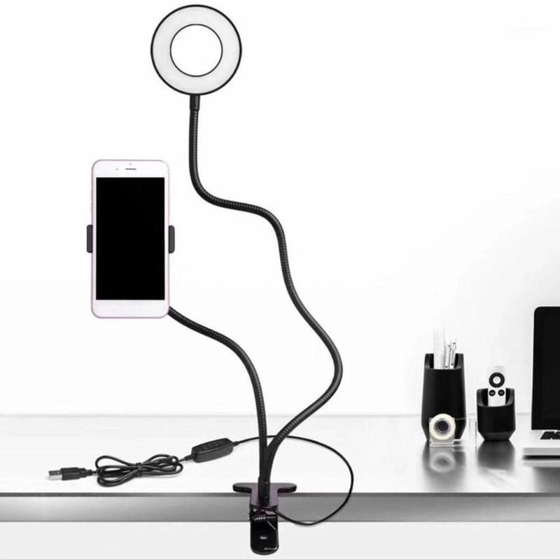 

Flash Heads Clip On Led Selfie Ring Light With Cell Phone Holder Flexible Dimmable Make Up Lamp Desk Table Po Studio For Live Stream1