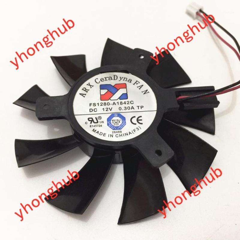

ARX FS1280-A1842C DC 12V Dia. 75mm C.T.C 40mm 2-Wire Server Frameless Fan1
