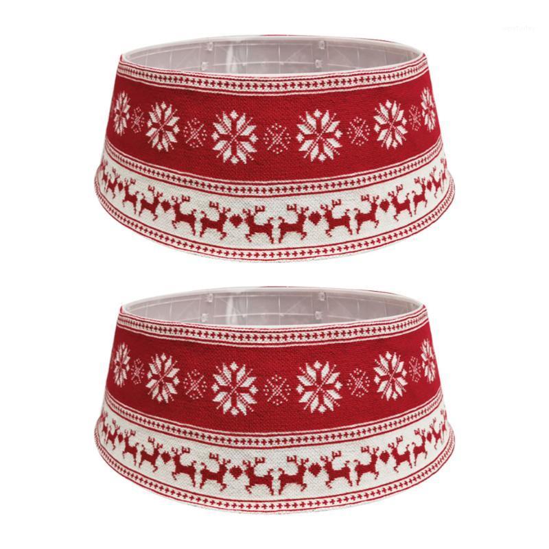 

2Pcs Tree Bottom Cover Tree Skirt Mat Xmas Skirt Accessory For Xmas Store Party Home1