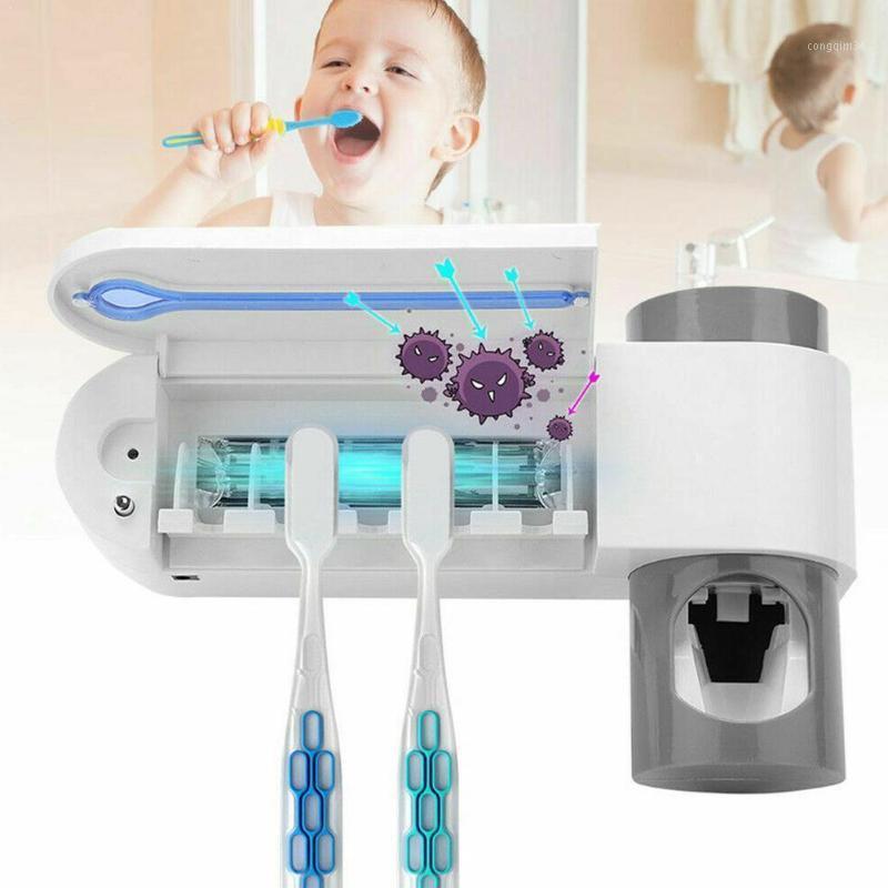 

Multifunctional Toothbrush Holder Ultraviolet Toothbrush UV Disinfection Dispenser Disinfector Sterilizer Toothp O0A91