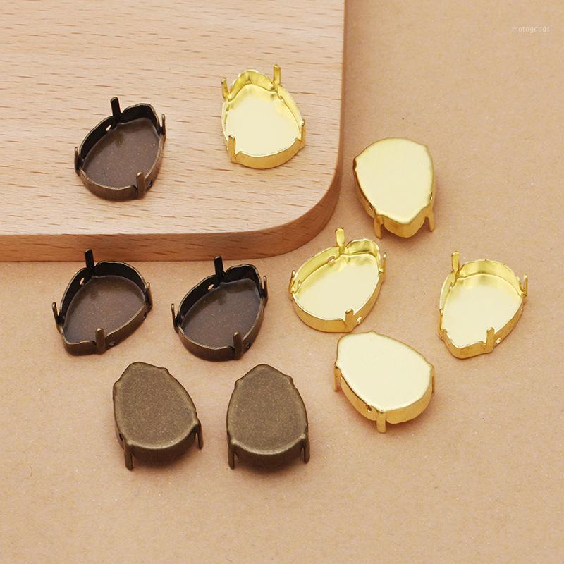 

100 Pcs 13*18 mm Cabochon Base Tray Copper Clasp Connector DIY Jewelry Making Accessories1