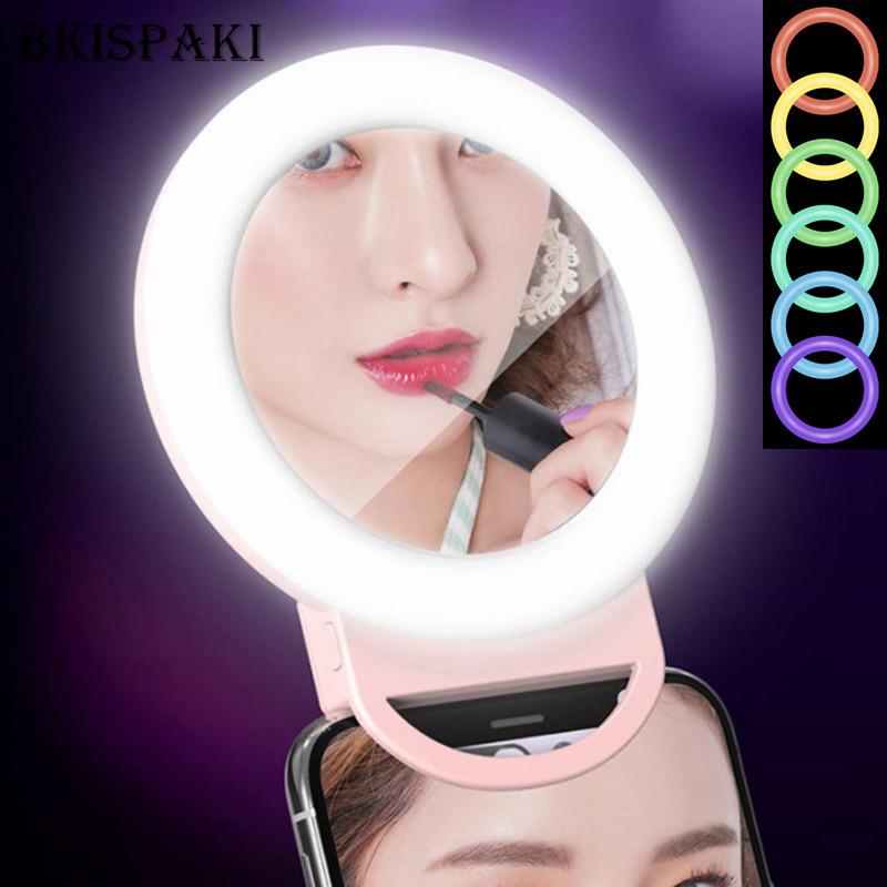 

Universal LED Selfie Ring Fill Light Dimmable Mobile Clip Led Ring Lamp Photography For Makeup Video Live Aro De Luz Para Celula
