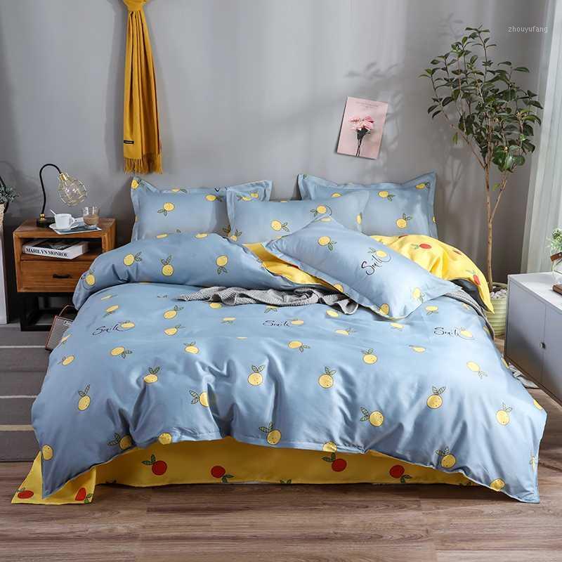 

Bedding Sets .WENSD El Set Fruit Bed Sheet Included (Duvet Cover + Pillowcase) Cotton Bedclothes 6 Size