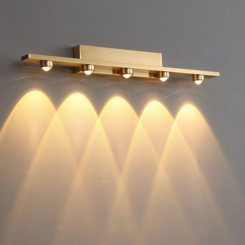 

Postmodern creative copper wall lamp simple villa art guest restaurant background wall aisle hotel bedroom bedside lamp