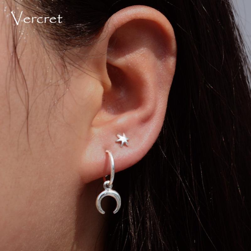 

Vercret Rose Gold Sterling Silver Small Hoop Earrings Mini Rose Gold Hoop Earrings For women