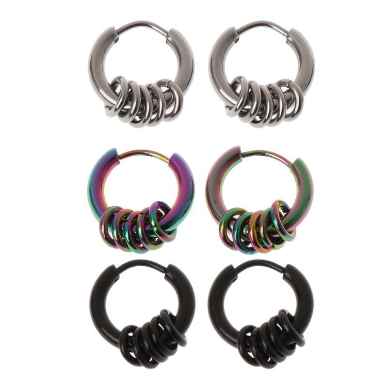 

Hip Hop Titanium Steel Punk Hoop Earring Cartilage Piercing Earrings