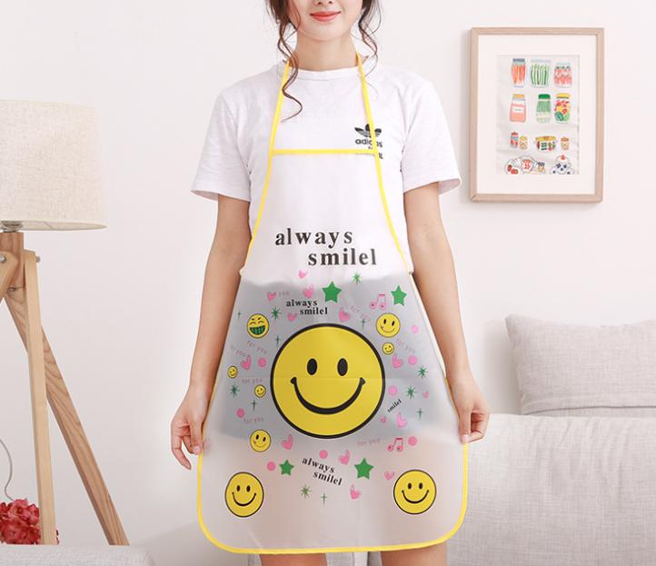 

Aprons Fashion Women Cartoon Cute Waterproof PVC Apron Kitchen Restaurant Cooking Bib