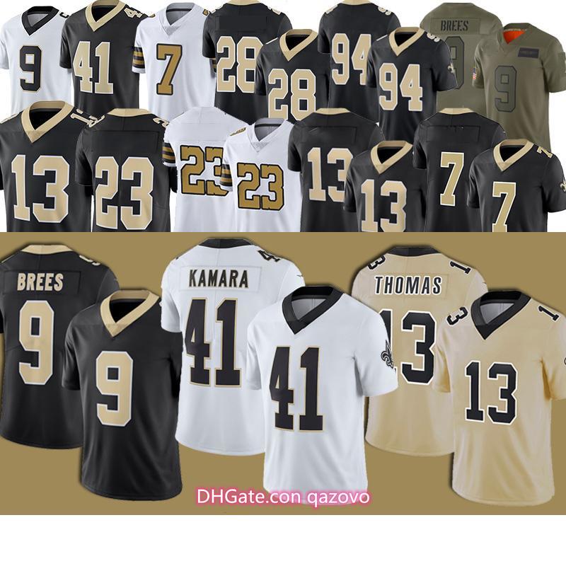 

9 Drew Brees 41 Alvin Kamara Orleans Saints Jersey 13 Michael Thomas 7 Taysom Hill 23 Marshon Lattimore 94 Cameron Jerseys, Black;red
