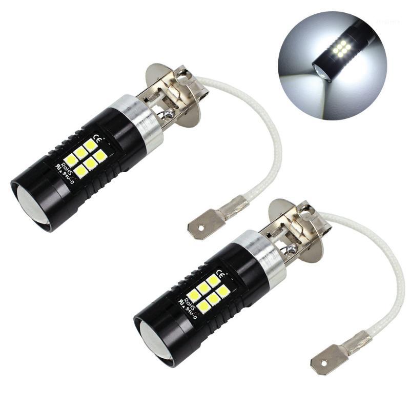 

Light Bulbs For Cars 2Pcs LED Fog Lights For Car 12V DC H3 3030 21 LED Lights White 6500K Car Fog Head Light Lamp Headlight1