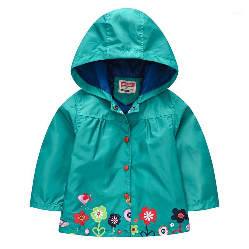 

Children's windbreaker printed single breasted sports coat new boys' and girls' stormsuit hooded windbreaker coat1, As paicture
