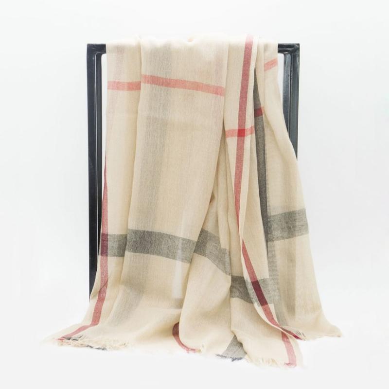 

2020 Women Classic Plaid Scarf Cotton Linen Vintage Scarf Shawl European and American Style Essential 175*70cm 4Color