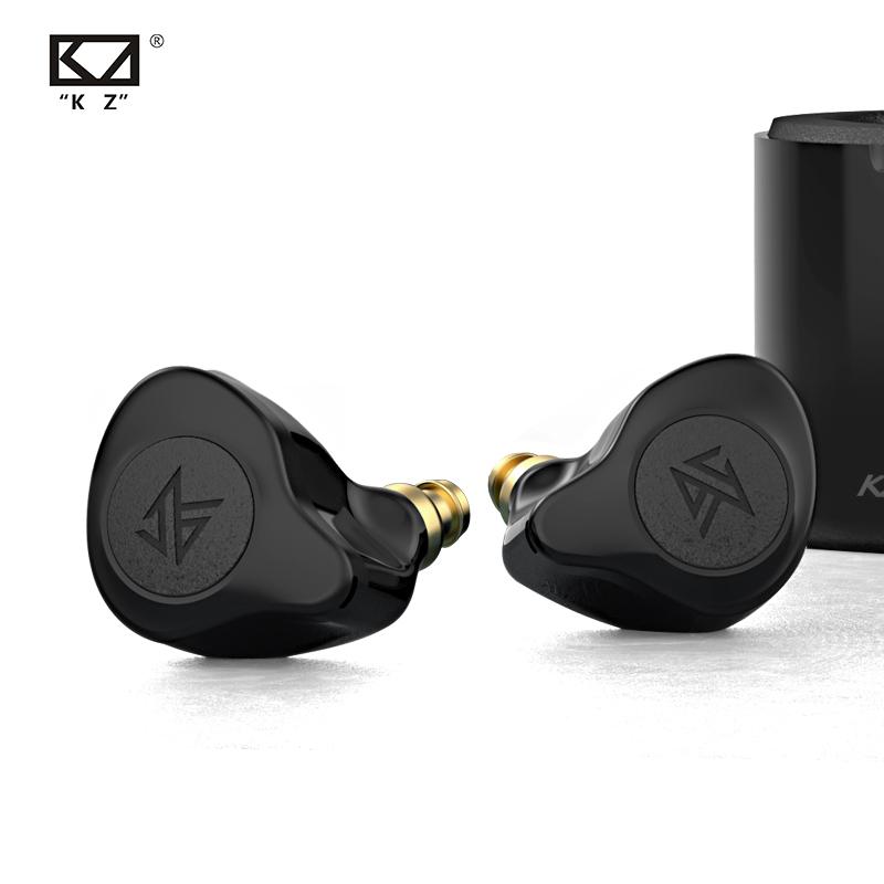 

KZ S2 TWS Wireless Bluetooth 5.0 Earphones Touch Control Earbuds Dynamic Hybrid Driver Unit Headset Full Stock KZ Z1 ZSX, Black