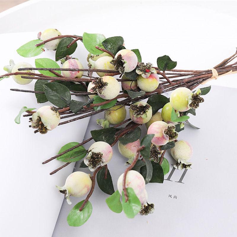

9Pcs/bunch Berry fruit hand flowers Artificial berries foam fake flowers for home garden decorations plante artificielle1