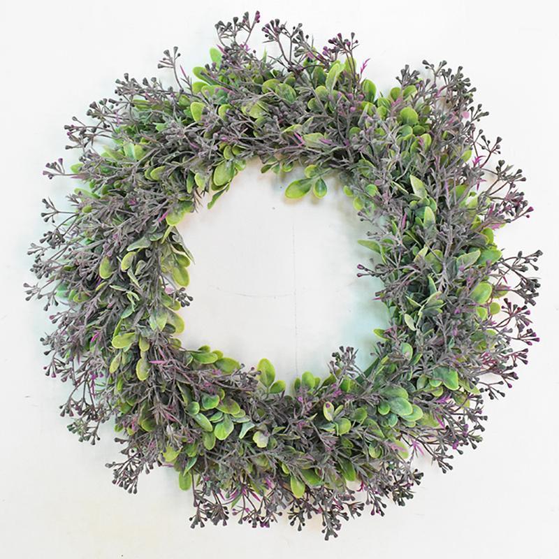 

PVC Simulation Eucalyptus Money Leaf Wreath Artificial Garland Hanging Pendants Wedding Party Home Decoration1, A3 45cm