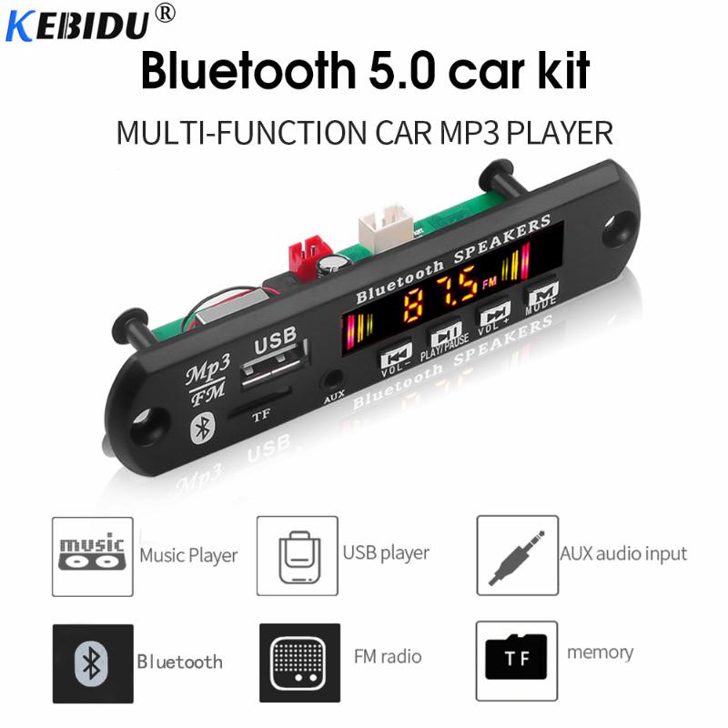 

Car MP3 Decoder Board Audio USB TF FM Radio Module Wireless Bluetooth 6V 12V MP3 WMA Player Handsfree Module For Car