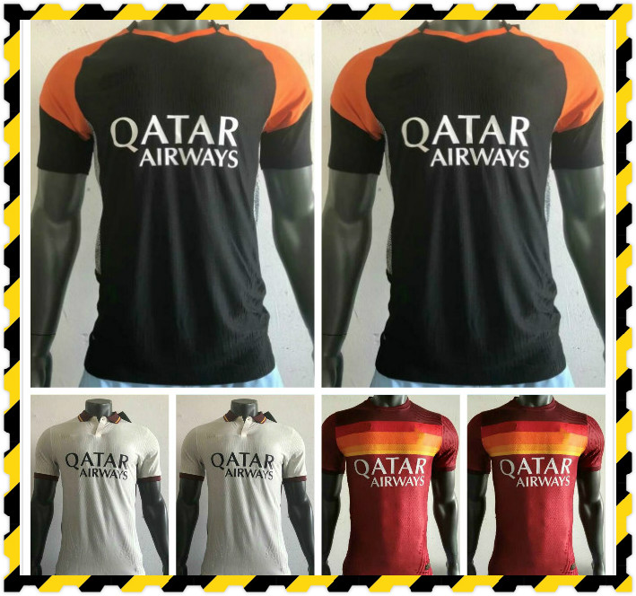 

Player version 2021 soccer jersey AS DE ROSSI DZEKO ZANIOLO rome TOTTI PEROTTI jerseys 20 21 roma football shirts Men, White