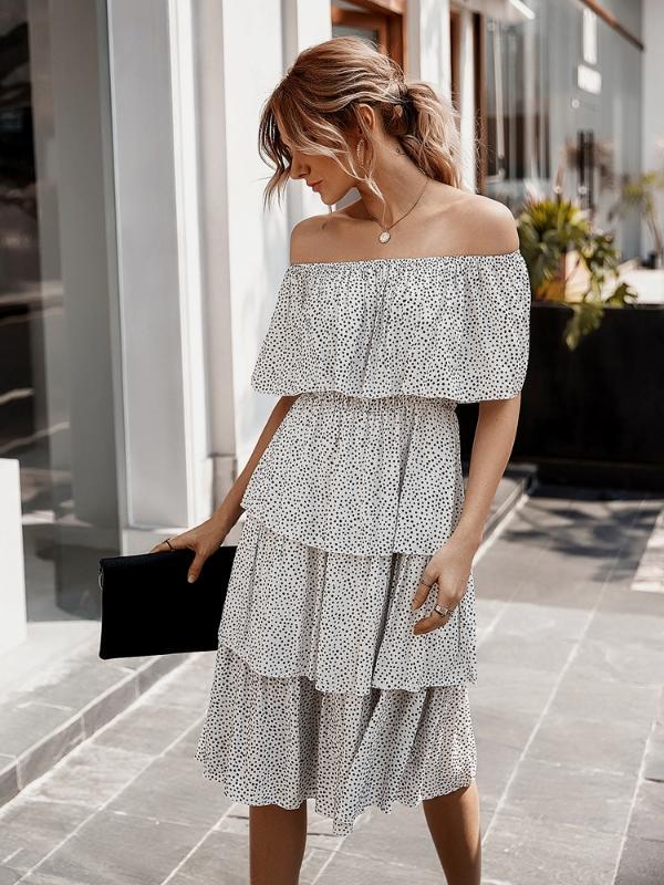

Sexy Off the shoulder floral print dress Women ruffle ruched a line female summer dress Ladies Elegant Cotton boho maxi dresses, Pink