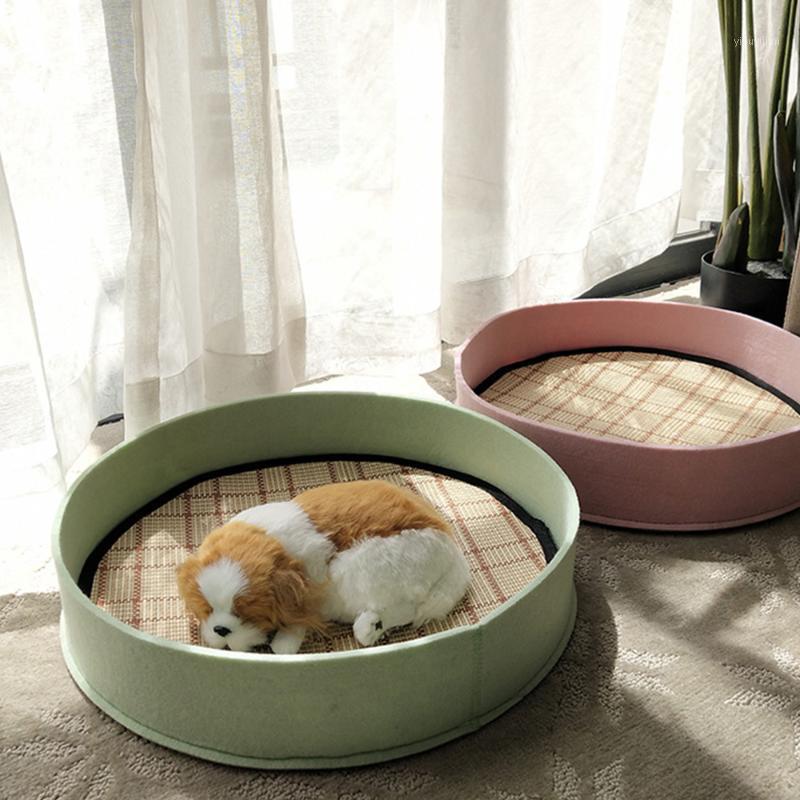 

Summer Cooling Solid Cat Nest Dog Sleeping Mat Cute Kitten Cushion Soft Comfortable Puppy Sleeping Bed Pad Dog Supplies1, Black