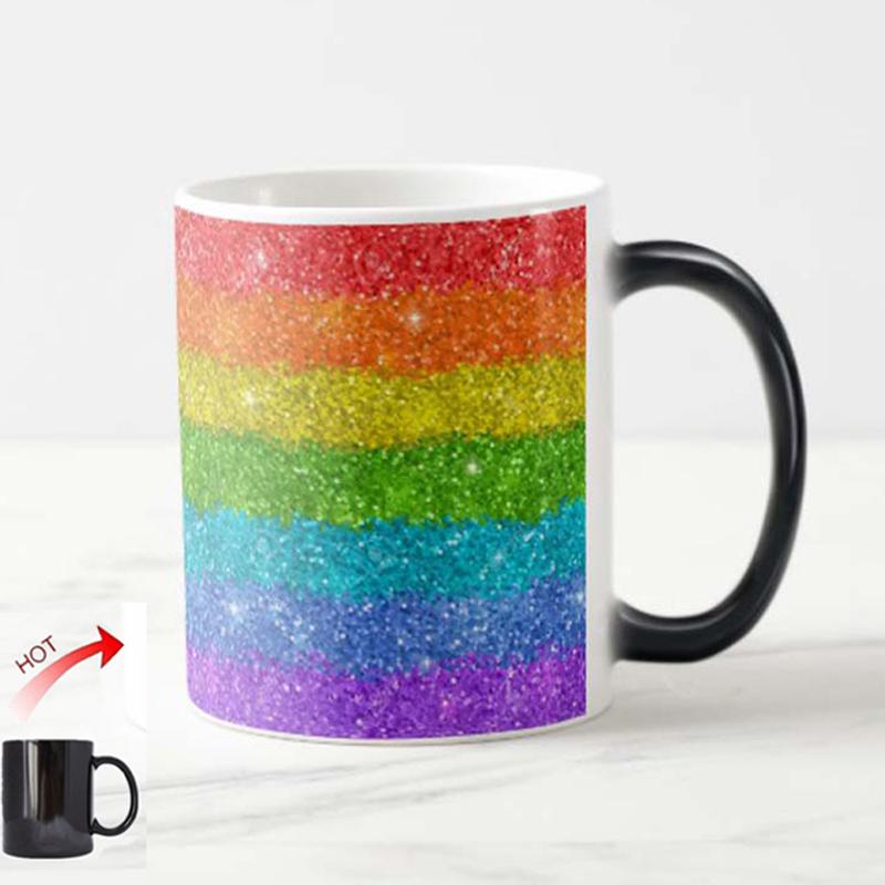 

Funny Color Changing Rainbow Coffee Mug Cup Birthday, Christmas, Mother's Day Present from Niece, Nephew, Family 11 Oz, White