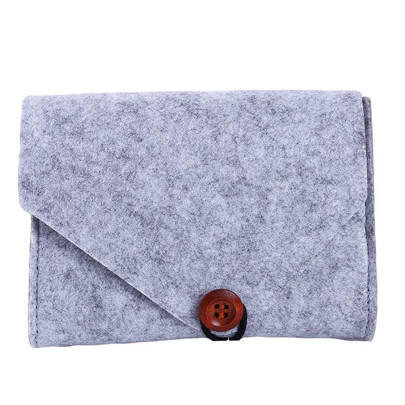 

New Creative Power Bank Storage Bag Data Cable Travel Organizer Digital Products Storage Bag Mini Felt Pouch