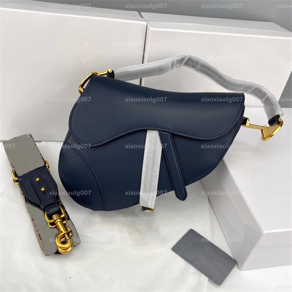 

2021 Classic Designer Fashion Messenger Bag, Women's Handbag Shoulder Messenger Purse Leather palm rough skin matte hardware saddle bags, White gold clasp