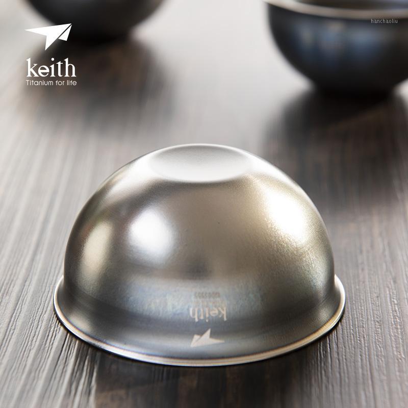 

Keith HOT SALE 2Pcs 45ml Double Wall Titanium Cups Drinking Latte Coffee Mugs Teaware Travel Mugs For Outdoor Picnic Cups1