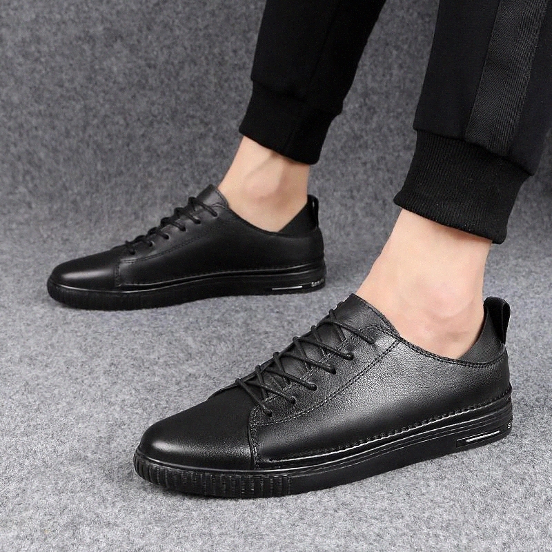 

Men Casual Shoes For Men Sneakers genuine leather Lace-up Men Flat outdoor High Quality Designer Shoes Chaussures Pour Hommes #1I1t