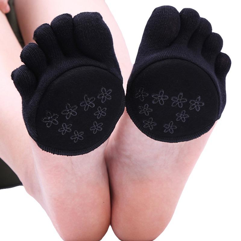 

Women Yoga Half palm sock Grip Five Finger Socks Half Palm Socks Summer High Heeled Short Slip On Toeless Sock Foot CareFive Fin, Lb