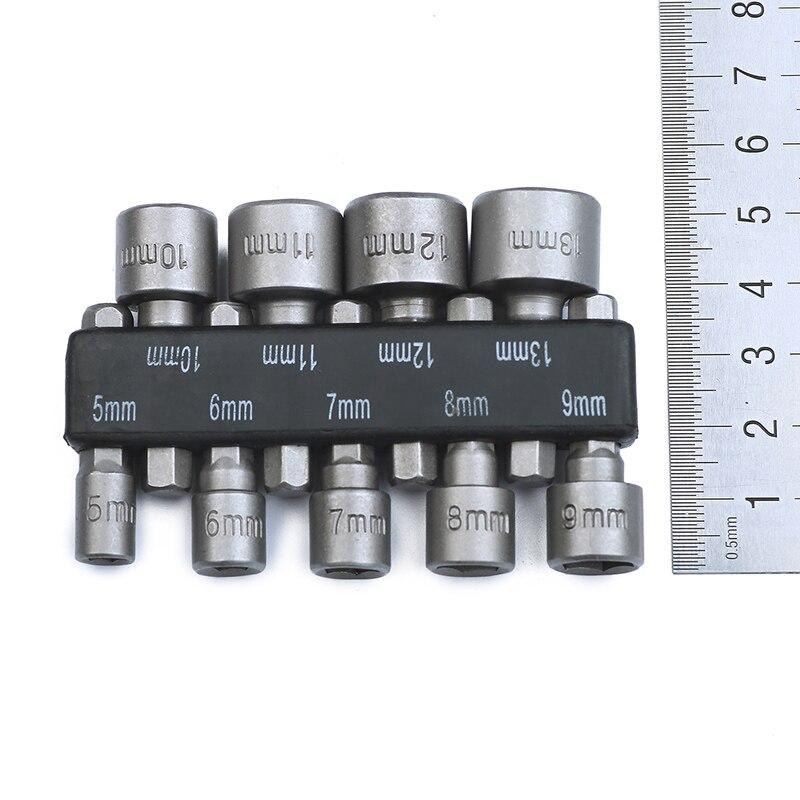 

Freeship 9Pcs 5-13mm Hexagon Handle Socket Wrench Screwdriver Set Bit Set For Electric Screwdriver Hand Tools No Magnetic