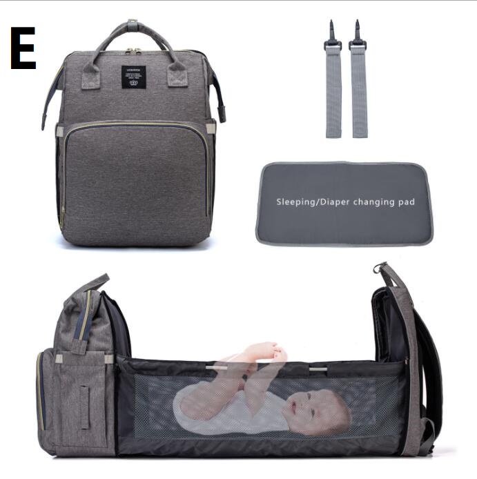 

8 styles Mummy Maternity New Portable Foldable Cribs Bag Travel Backpack Designer Nursing Bag for Baby Care Diaper Bags, Mix colors/tell me choice