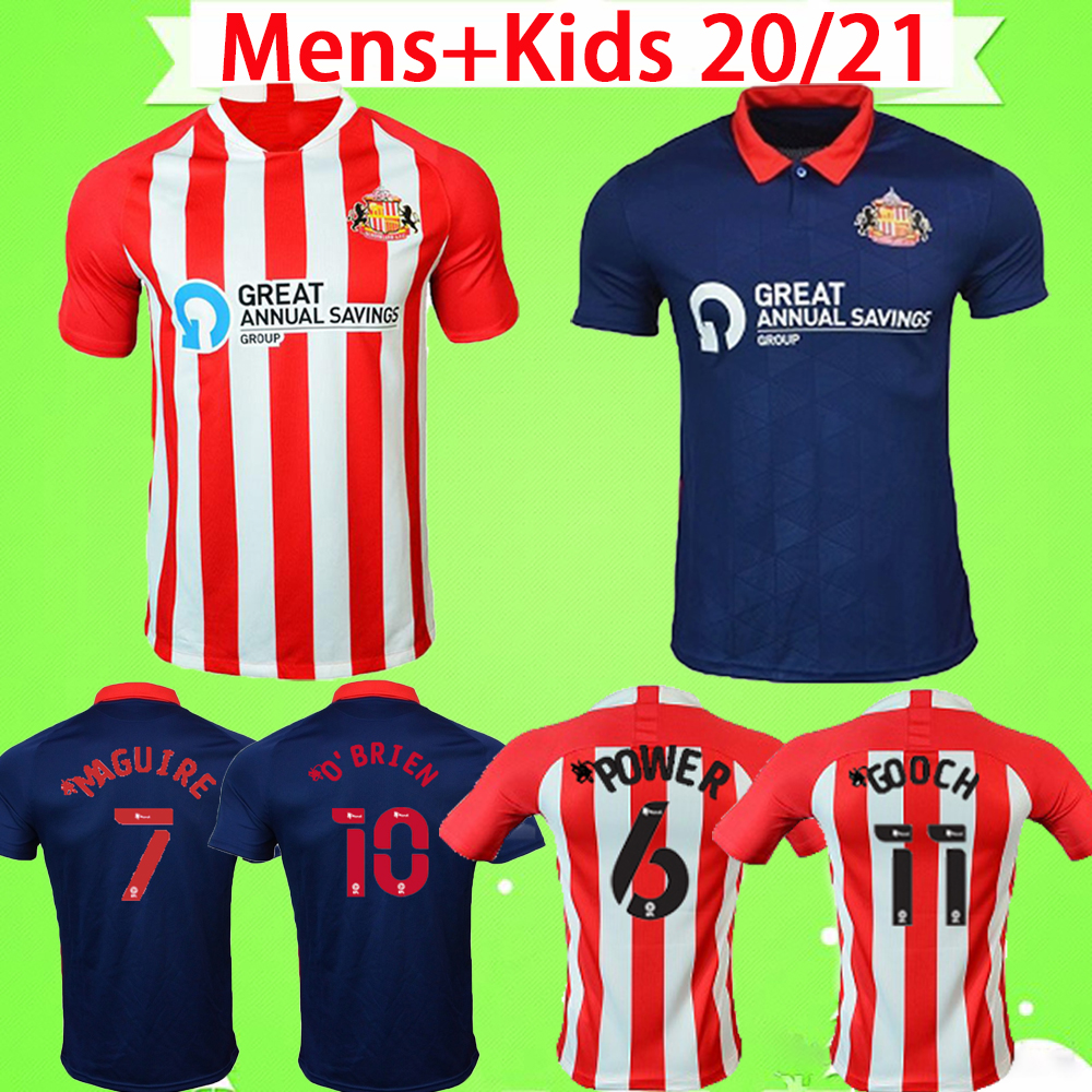 

2020 2021 Sunderland Soccer Jersey HOME WHTER BLUE SAFC 20 21 WEMBLEY MAJA GOOCH football shirt MAGUIRE WYKE kids kit maillots de foot, Black;yellow