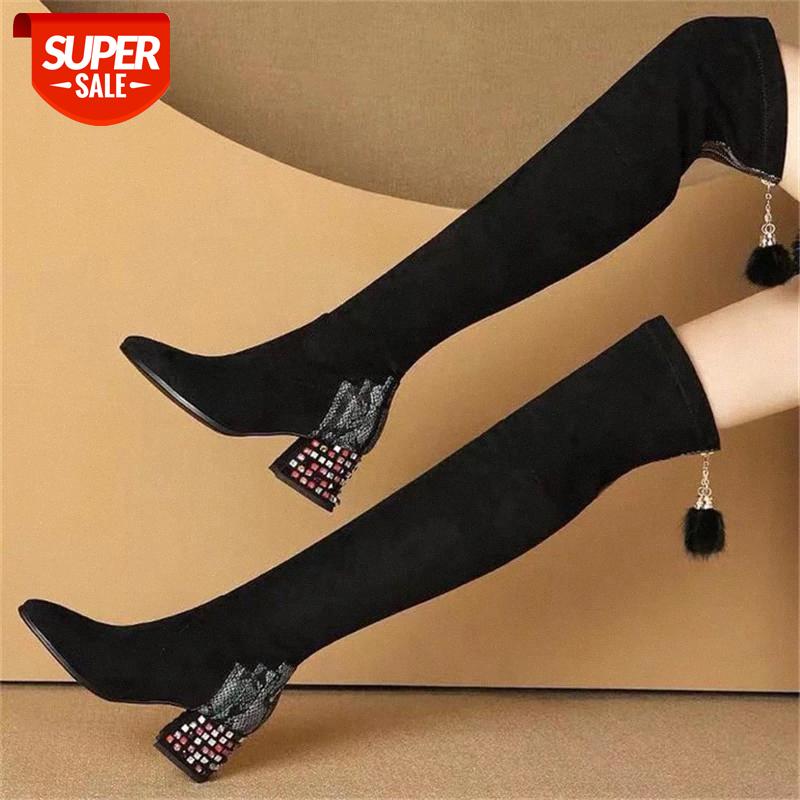 

COOTELILI Women Boots Pointed Toe Zip 6cm Heel Wedges Boots For Woman Women Fashion Shoes Black Basic Botas Plus Size 40 #iX4a