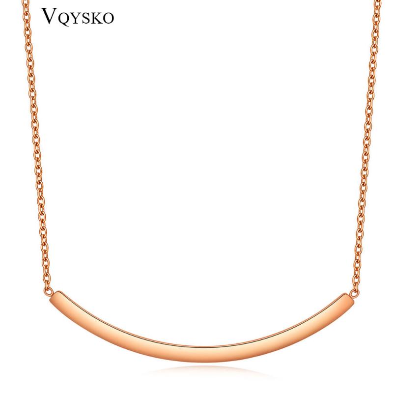 

Stainless Steel lariat Collar Geometric Floating Charm Necklace Jewelry Gold Color Chain Curved Bar Necklaces For Women Girls