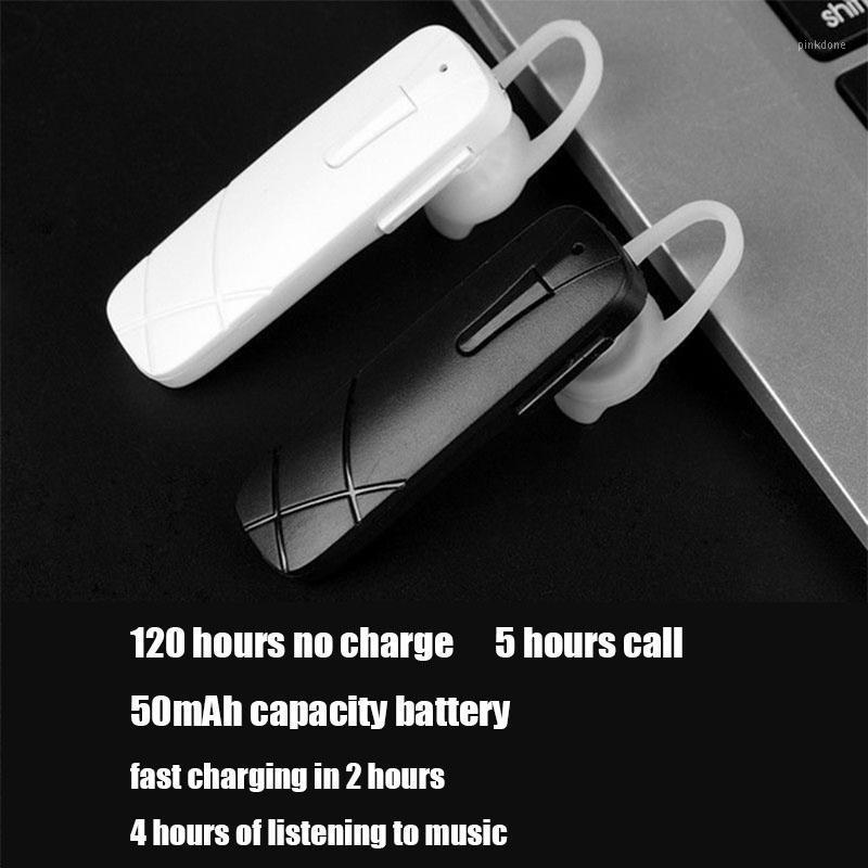 

Auriculares Bluetooth M169 Wireless Bluetooth Headset Single Ear Hanging Ear Mini fone de ouvido Wireless Earphone1, White