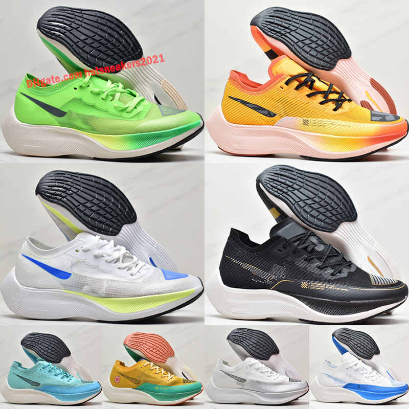 

ZoomX Vaporfly Next% 2 Running Shoes Men Women Electric Aurora Green Sail Black Metallic Gold Coin Hyper Royal Yellow Strike White Photo Blue Sports Sneakers 5.5-11, 09 university gold
