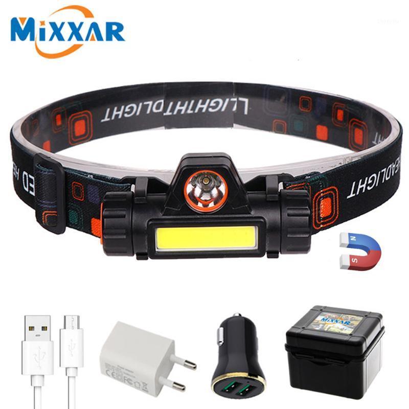 

ZK20 LED Headlamp Waterproof Zoomable Magnetic USB Rechargeable XPE COB 2 Led COB Headlight Built-in 18650 Battery1